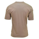 Back view of Leo Kohler khaki military T-shirt designed as a lightweight breathable base layer top underwear