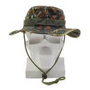 MFH Military Hat Multi Quilted Brim Circumferential Loops Flecktarn Camo
