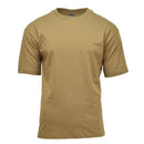 Coyote brown MFH U.S. military-style short-sleeve T-shirt, lightweight, breathable, durable, and comfortable undershirt.