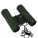 MIL-TEC Collapsible Binoculars 10x25 Clear View Protective Nylon Bag Camo
