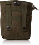 MIL-TEC empty mag shell pouch in olive green with MOLLE straps and secure button closures for tactical gear attachment