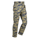 Men's tactical pants in original Turkish army blue digital camo with ripstop fabric and reinforced knees for durability