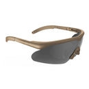 Swisseye RAPTOR PRO tactical glasses with UV protection, anti-fog, anti-scratch coating, and adjustable fit for comfort.