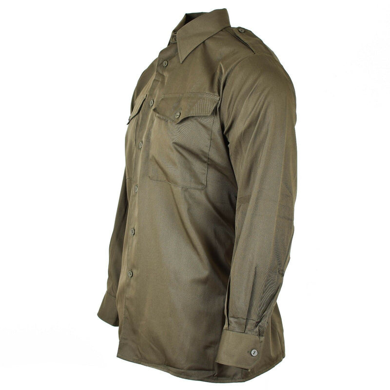 Genuine Austrian army shirt O.D Military combat long sleeve Olive BDU NEW
