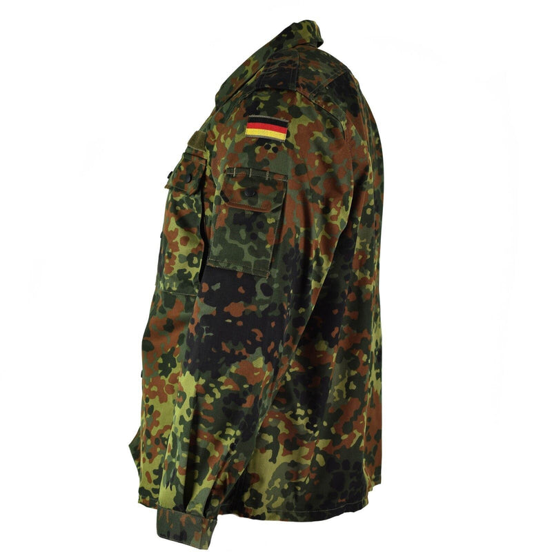 Original GERMAN ARMY SHIRT ZIPPED flecktarn camo tactical combat BW Army issue