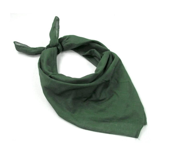 Genuine Swedish military bandana scarf 80x80cm green lightweight breathable NEW
