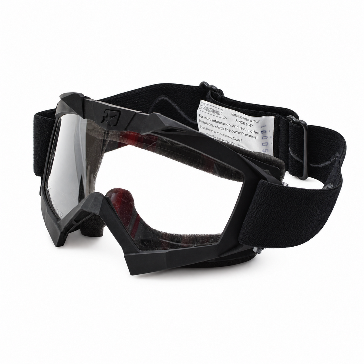 Original Italian Military Ariete Safety Goggles Clear Lens Anti-Fog Black