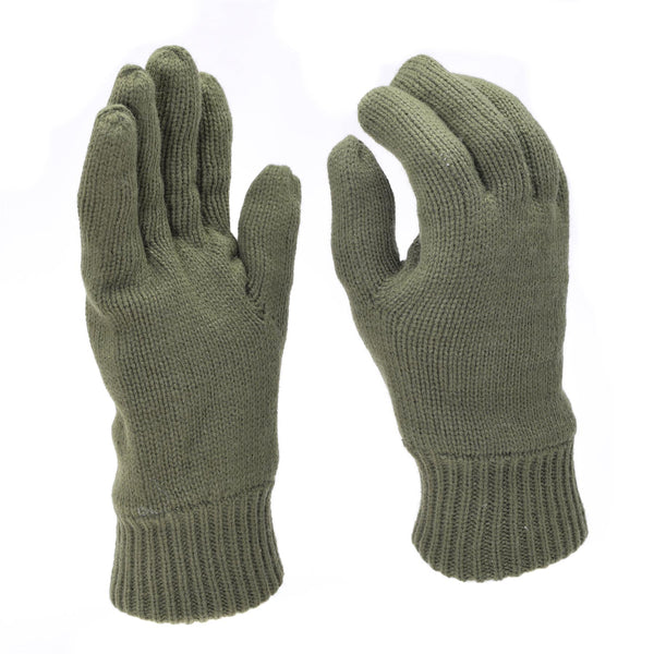 Mil-Tec Gloves Men Warm Knitted THINSULATE™ lining Olive OD Winter tactical gear