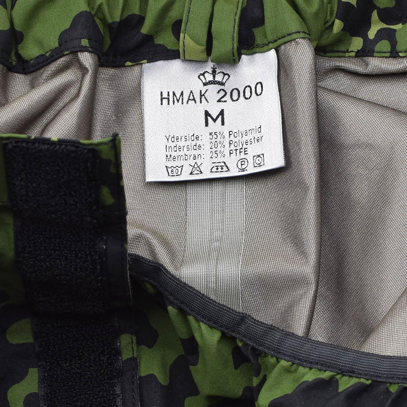 Original Danish Military camo M84 rain pants waterproof elasticated trousers NEW