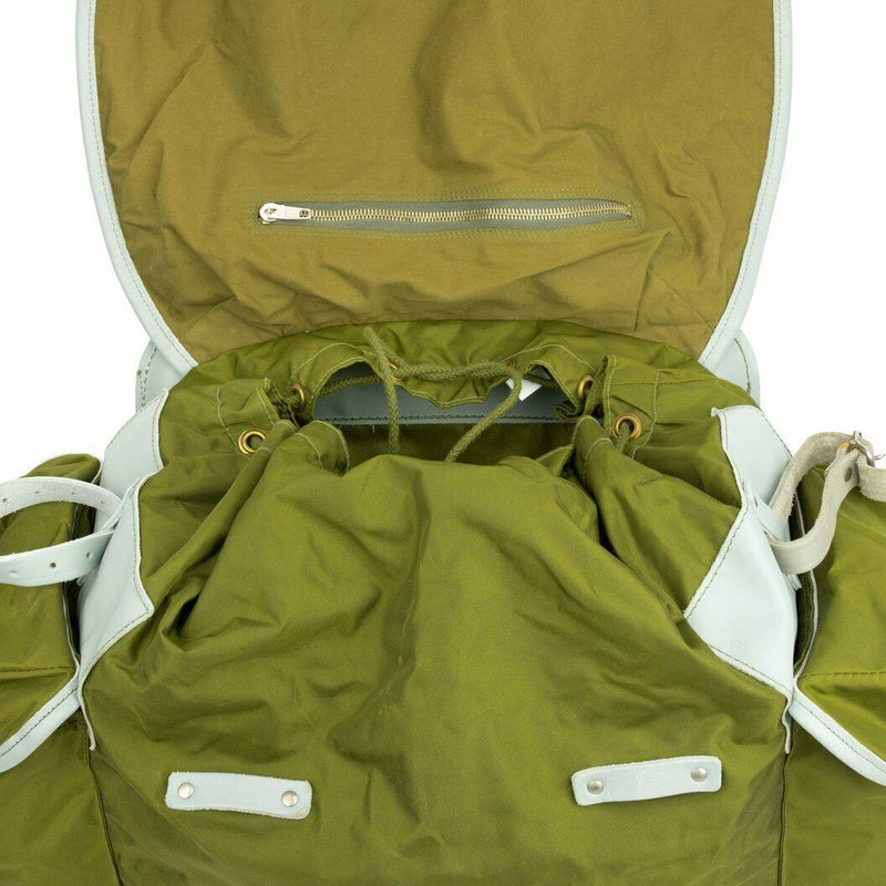 Genuine Norwegian Military Backpack with Frame army canvas leather rucksack Pack