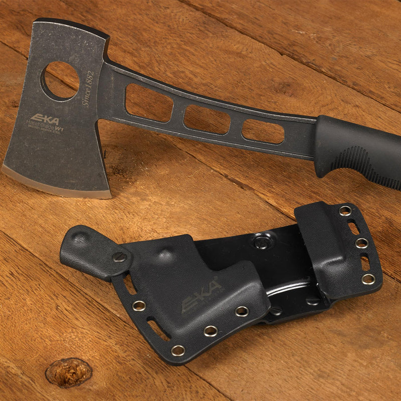 EKA Brand EKA HatchBlade W1 hand axe lightweight black G10 handle 12C27 steel