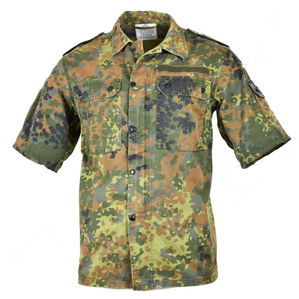 Original German army shirt zipped flecktarn short sleeves combat BW Army issue