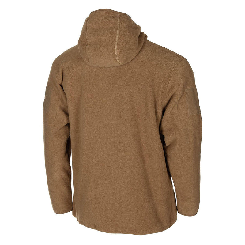 MFH military style tan tactical hooded fleece jacket outdoor hiking full zip NEW