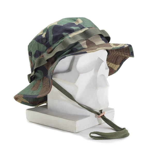Mil-Tec Brand Military style woodland lightweight boonie hat ripstop army cap