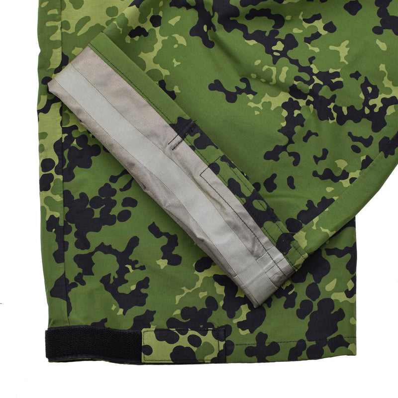 Original Danish Military camo M84 rain pants waterproof elasticated trousers NEW