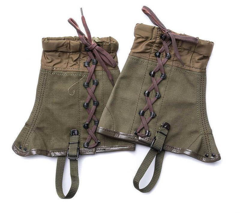 Genuine italian army Gaiters canvas OD olive hiking military surplus M70 combat