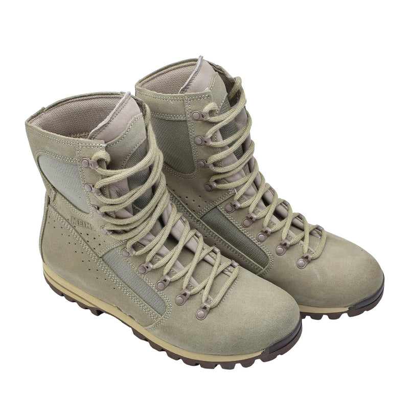 Original German army khaki leather boots lightweight antistatic sole shoes NEW