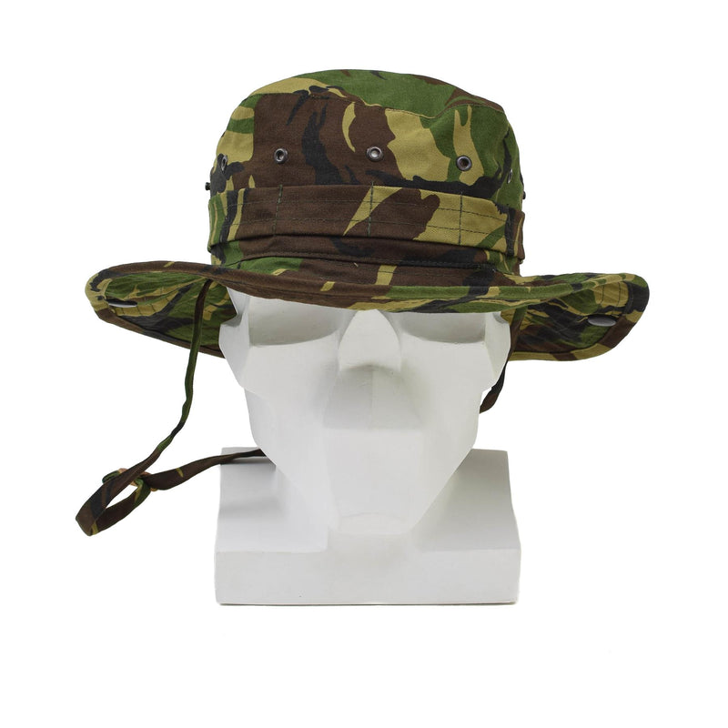 Genuine Dutch military boonie hat DPM camo Panama hat neck flap wide brim NEW