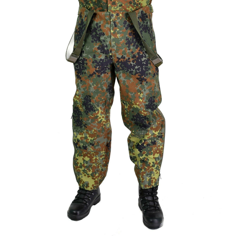 Genuine German army trousers GoreTex Bib n Brace Flecktarn pants overall NEW