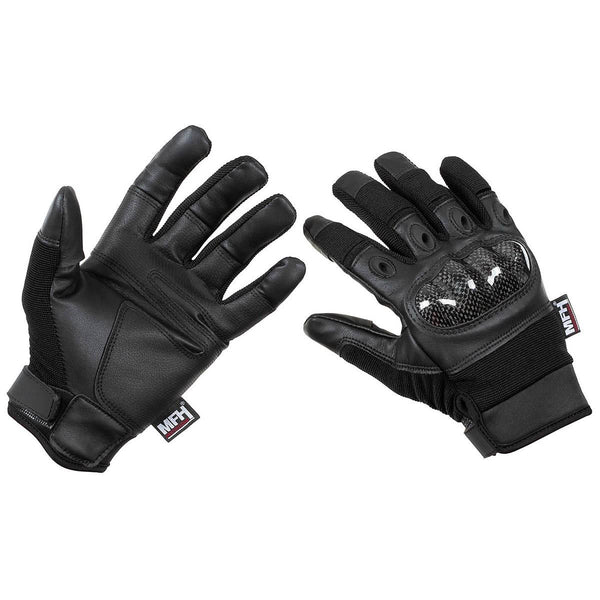 MFH Brand Military style tactical gloves black breathable free shooting fingers