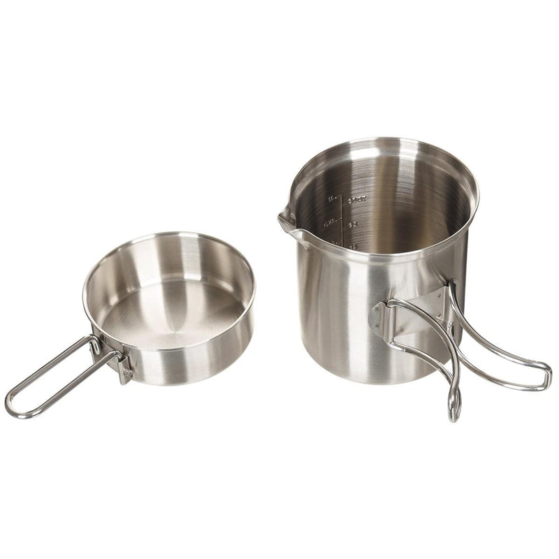 MFH Brand Mess Kit set camping hiking trekking stainless steel mess kit pot pan