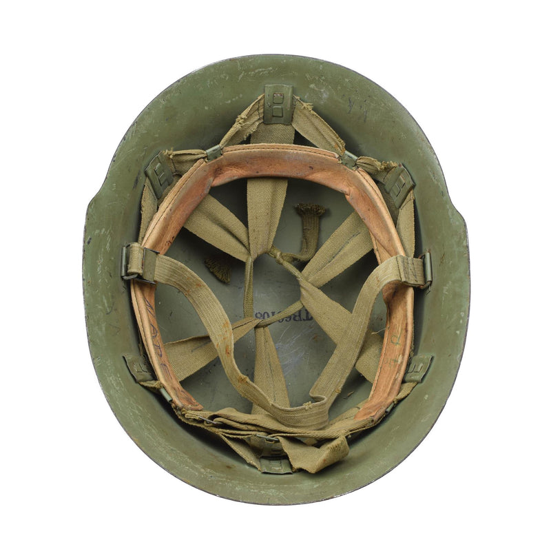 Original Serbian tactical steel helmet with liner combat gear chinstrap Olive