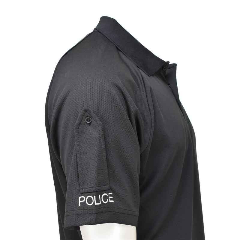 Original British army T-Shirt tactical police polo shirts breathable Black