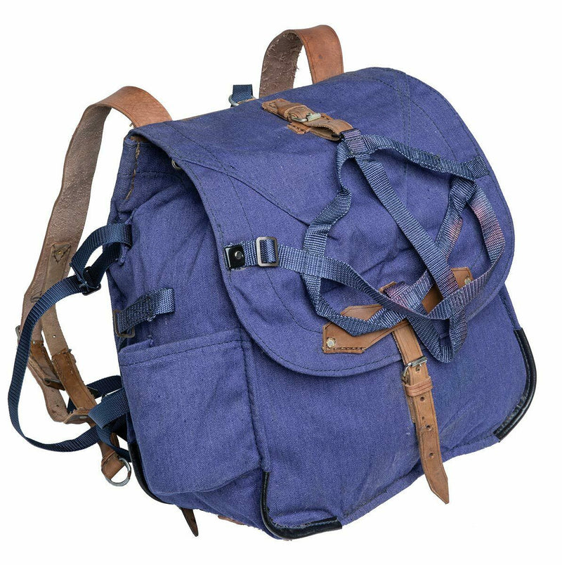 Genuine Romanian army rucksack military surplus Blue canvas haversack bag NEW