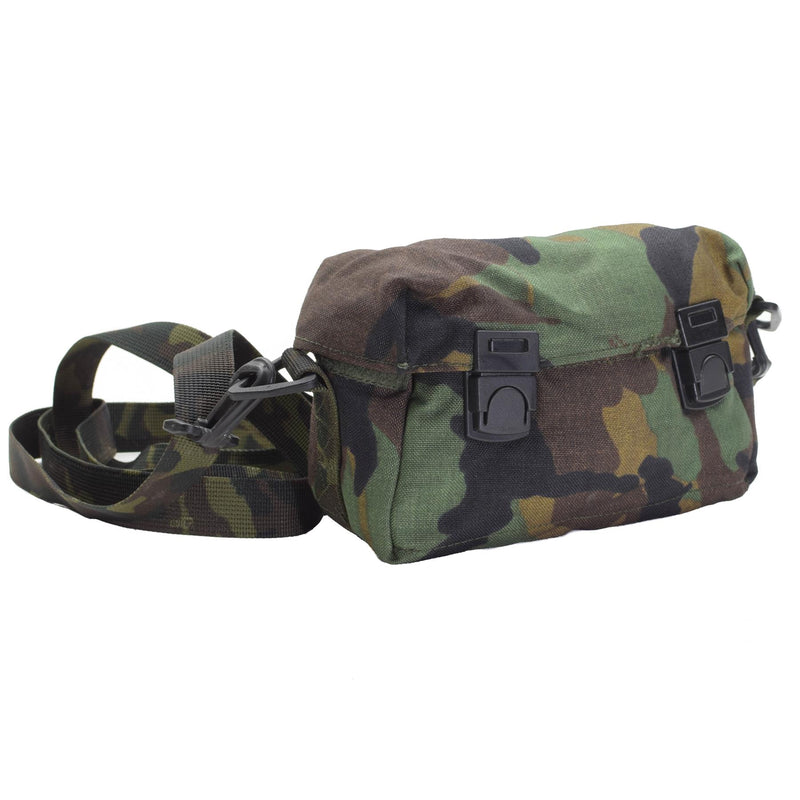 Original U.S. Military shoulder bag pouch woodland camouflage buckle closure NEW