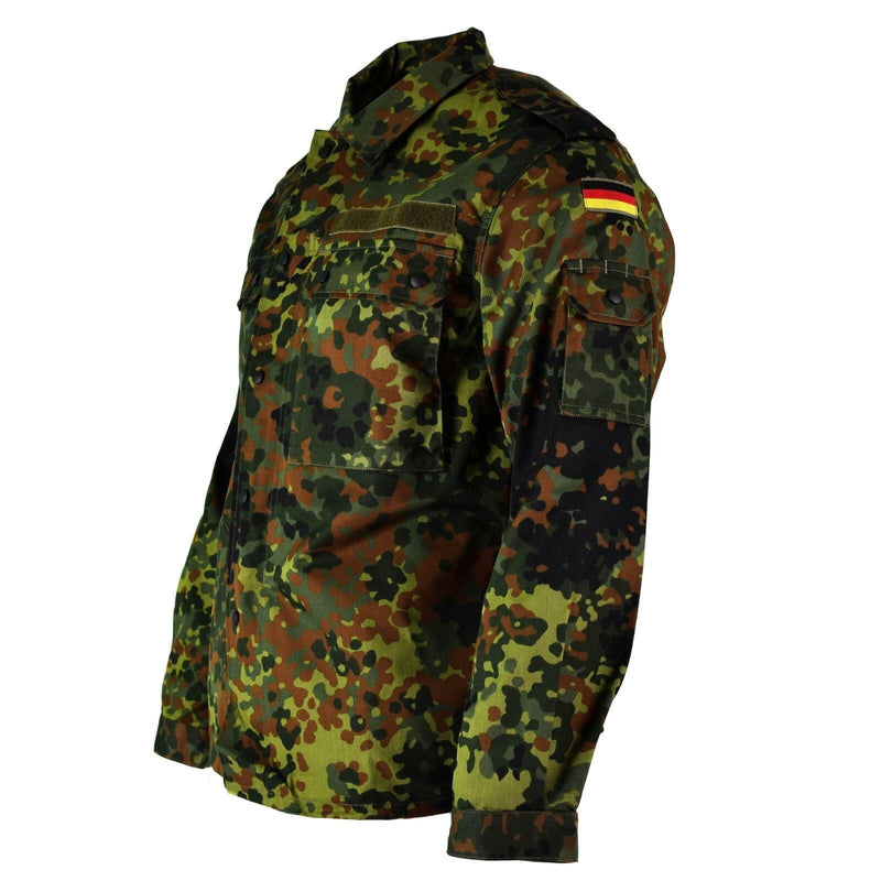Original GERMAN ARMY SHIRT ZIPPED flecktarn camo tactical combat BW Army issue