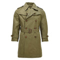 Original Spanish Military Trench Coat Gabardine Formal Field Beige