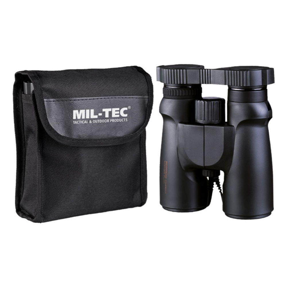 Mil-Tec Waterproof Binoculars 8x42 Black Outdoor Hunting Hiking Optics