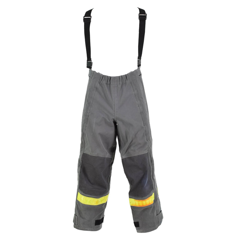 Genuine German grey protection pants heat resistant aramid bib and braces