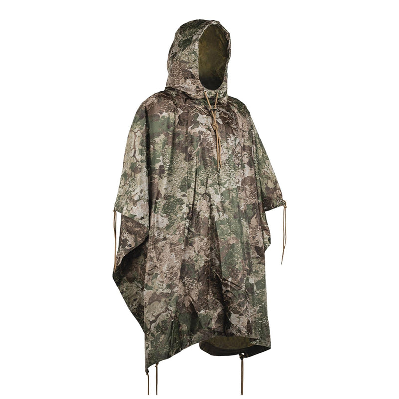 MIL-TEC Poncho camouflage PVC coated waterproof hooded ripstop lightweight tent