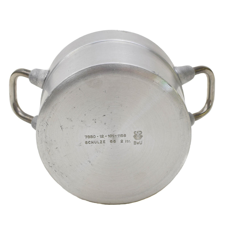 Original German military aluminum 2liters pot lid hiking BW army mess kit NEW