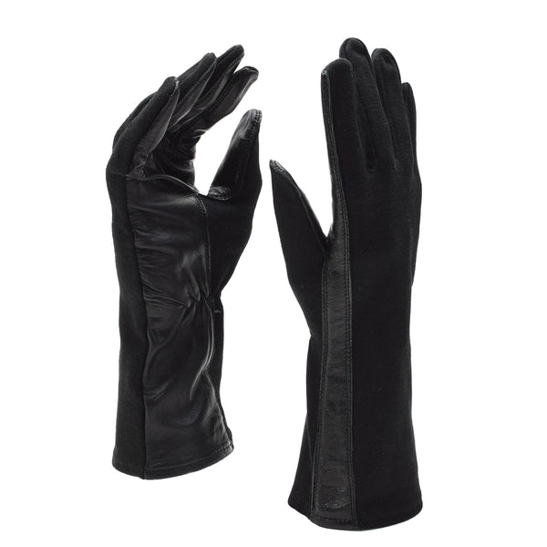 Original Dutch military pilot leather gloves warmer heat resistant aramid NEW