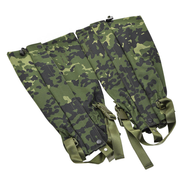 TACGEAR brand leg gaiters Danish M84 camo pattern waterproof metal hooks NEW