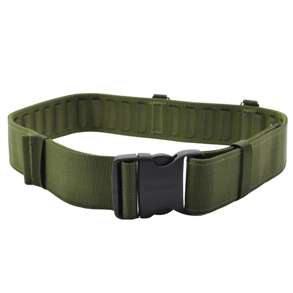 Original Danish army tactical belt olive adjustable field webbing combat NEW