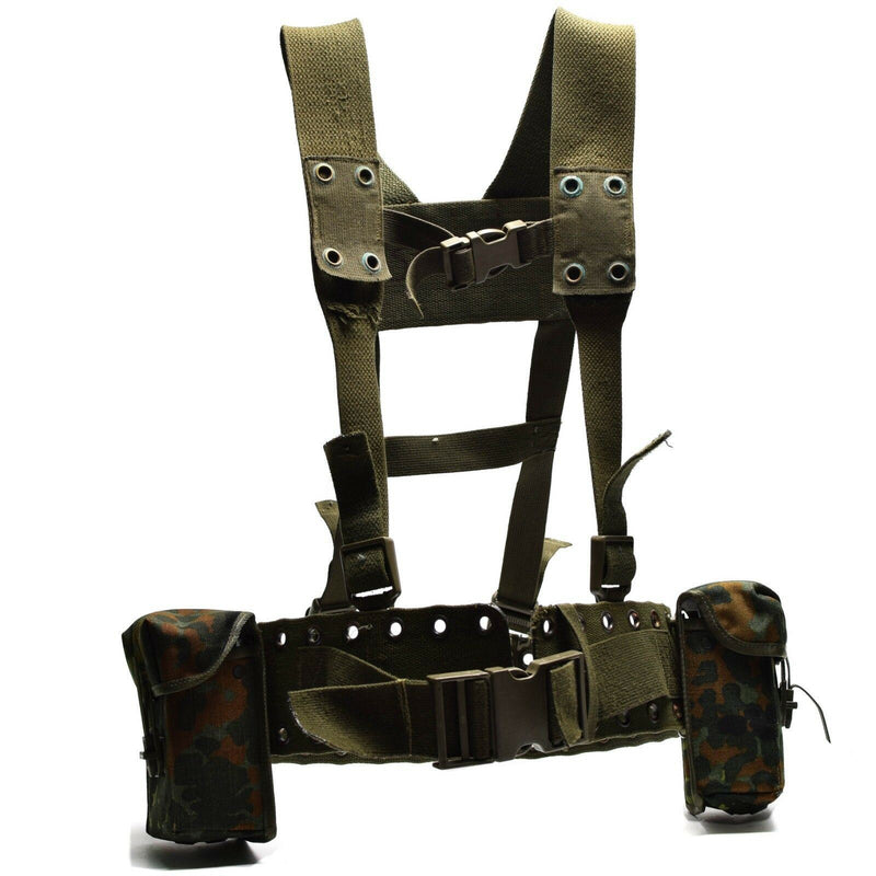 Original German army Webbing system 4 pcs tactical belt harness Load bearing kit