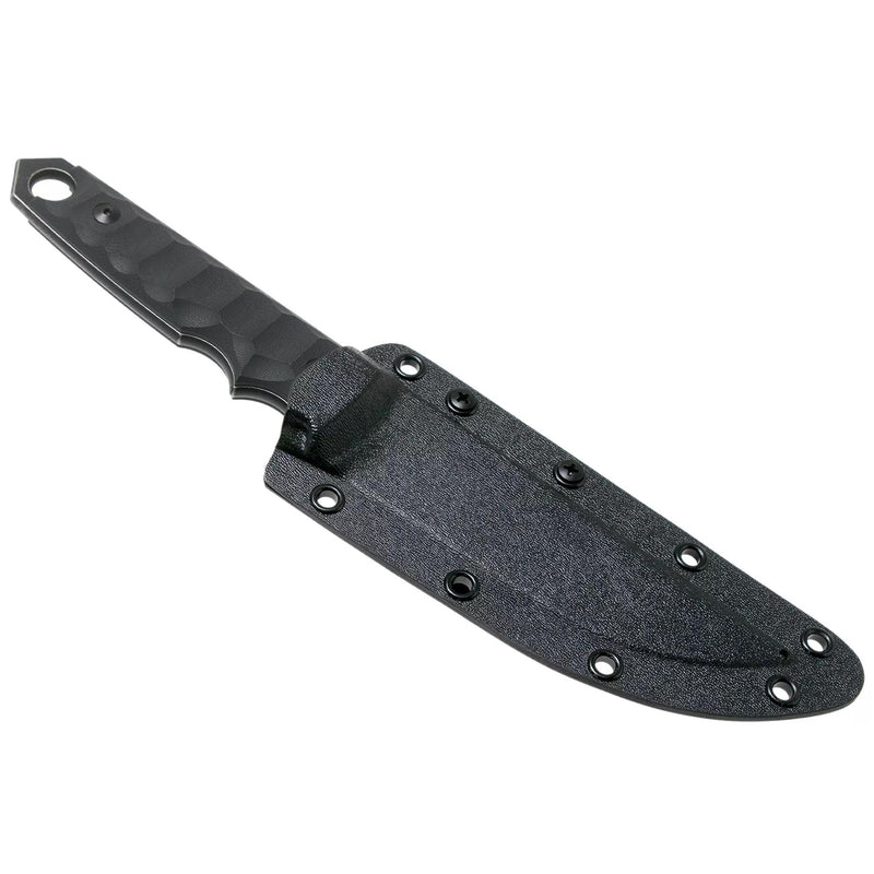 Fox Knives RYU tactical modified tanto shape fixed blade knife stone washed black