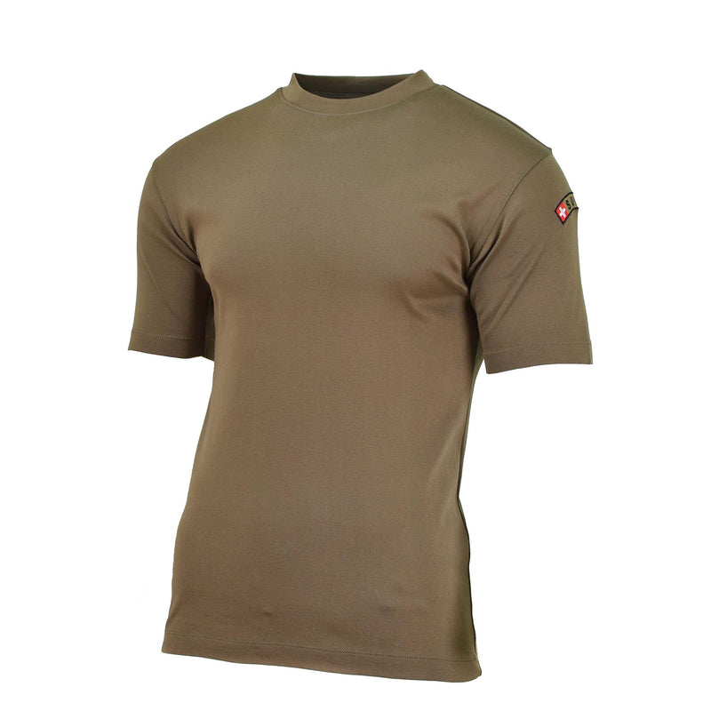 Original Swiss army T-Shirts Khaki quick dry breathable sportswear shirt surplus