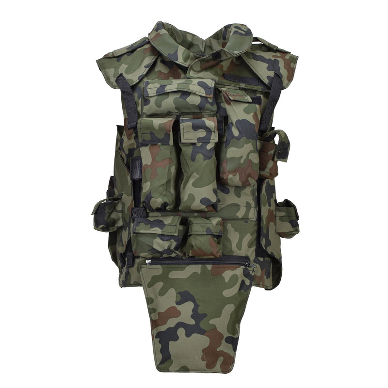 Original Polish Military Tactical Vest Plate Carrier Woodland Camouflage