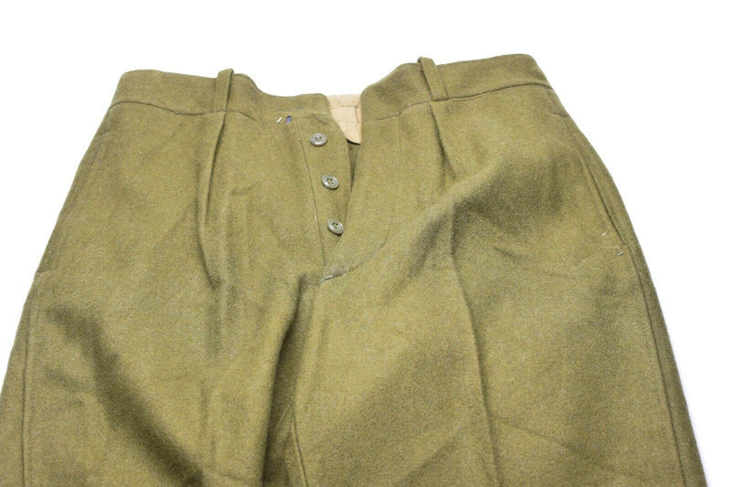 Genuine Romanian army wool field trousers combat pants Khaki OD Green Romania