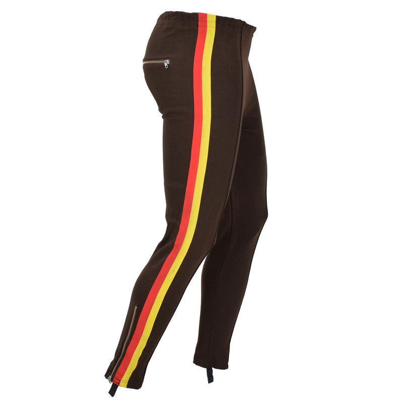 Original German army NVA brown sports sweatpants training activewear trousers