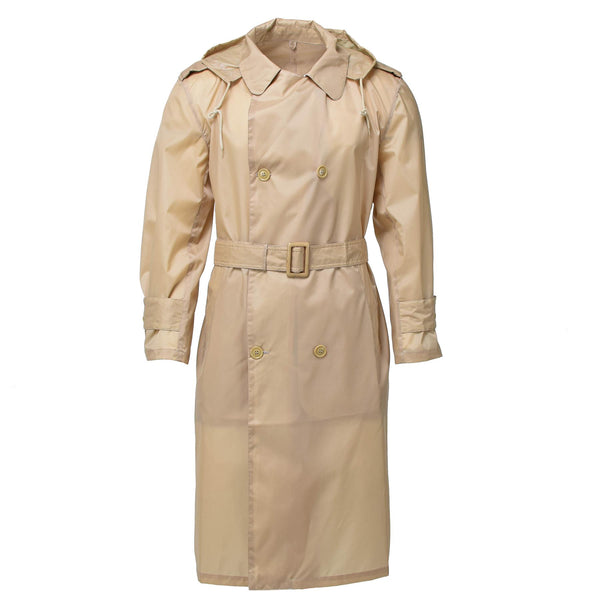 Original French military khaki raincoat waterproof formal dress long coat NEW