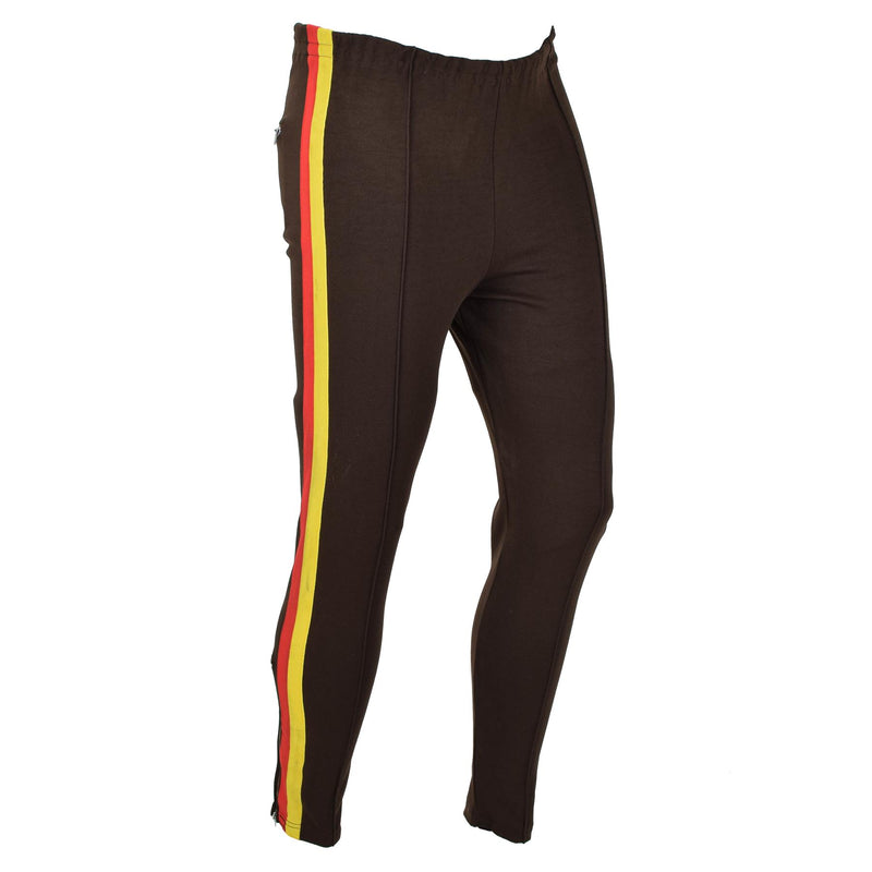 Original German army NVA brown sports sweatpants training activewear trousers