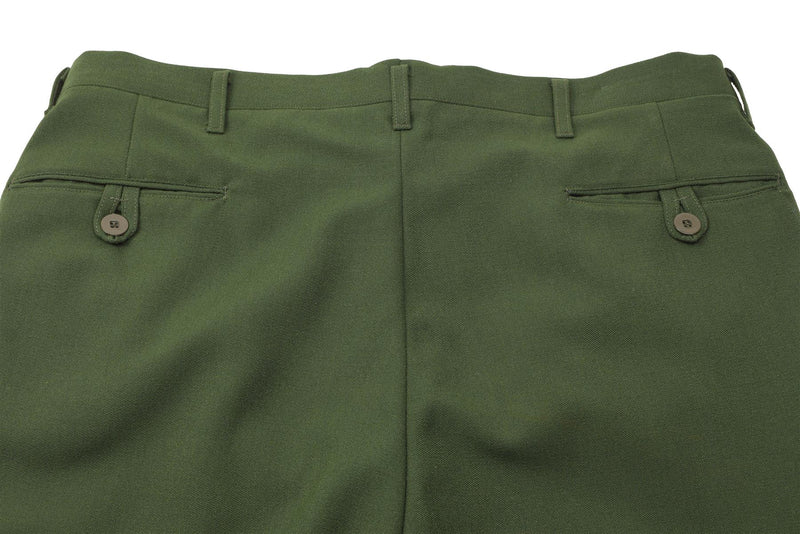 Original Swedish military formal pants green pleated front stirrup trousers NEW