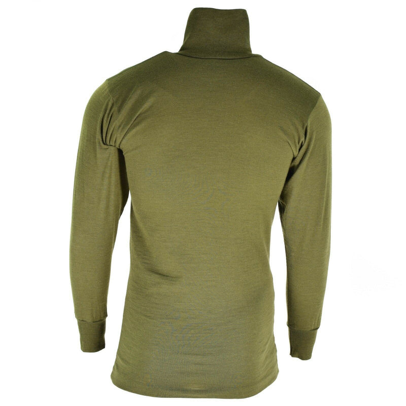 Original Italian army tricot shirt zipper Undershirt F1 thermal Green OD NEW