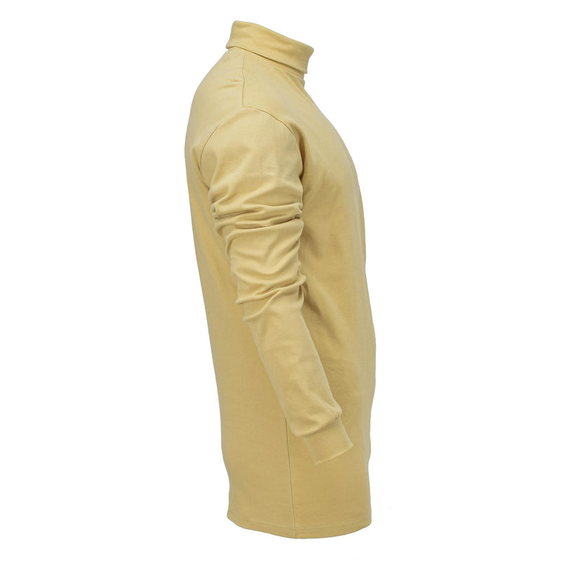 Genuine German Military police undershirt lightweight turtle neck shirt sand NEW
