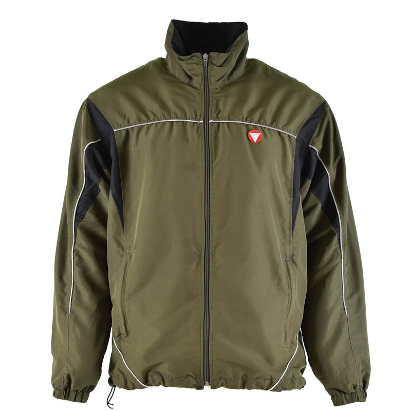 Genuine Austrian Army Training Tracksuit Top Jacket Sports Vintage OD Green